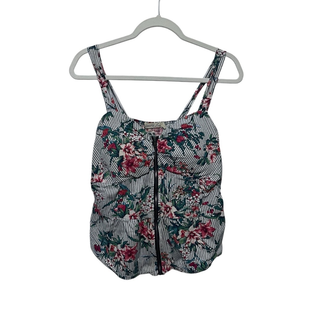 Liberty Love Floral Striped Women's Tank Top